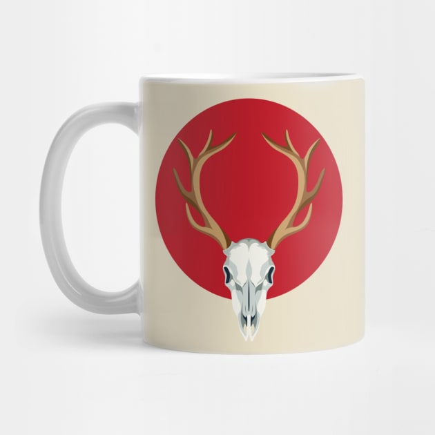 Red deer's Skull by AtelierNab